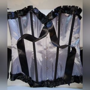 Satin boned Corset
